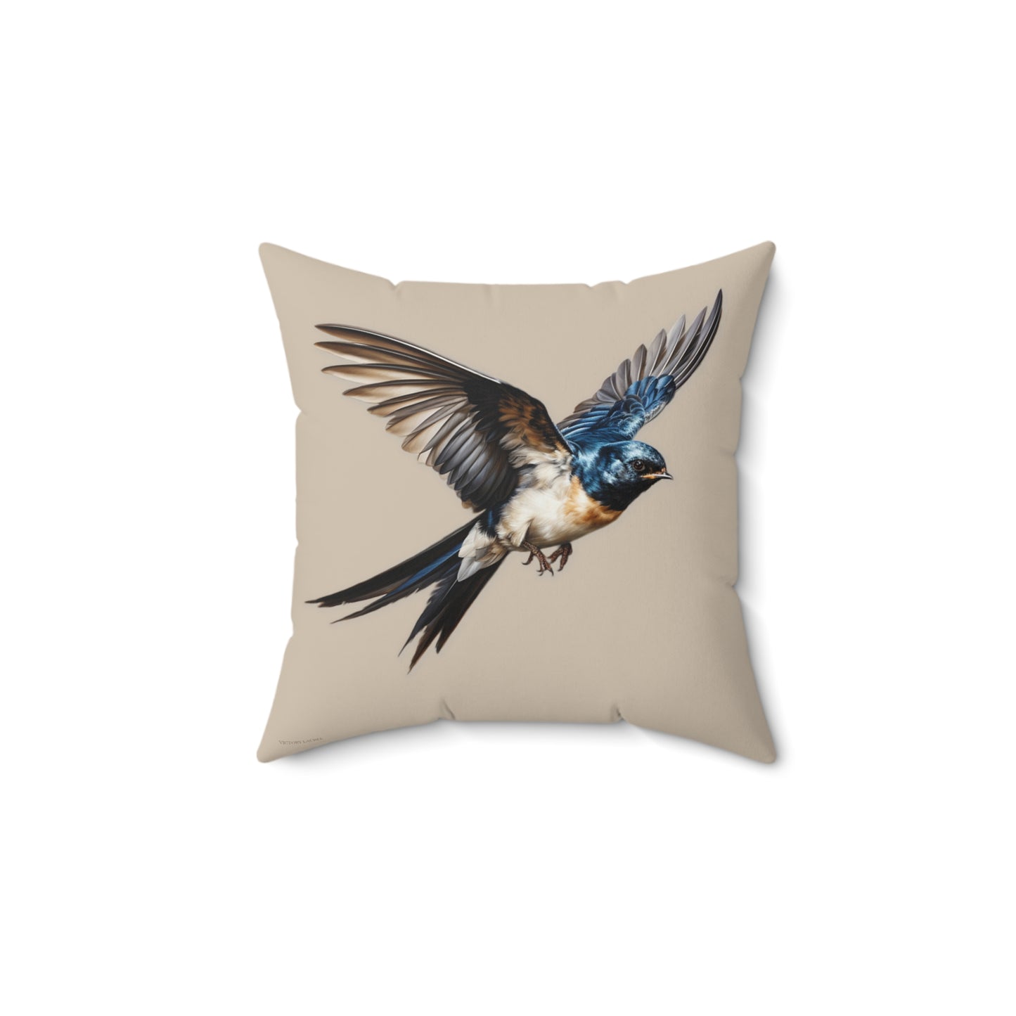 Faux Suede Square Pillow Swallow