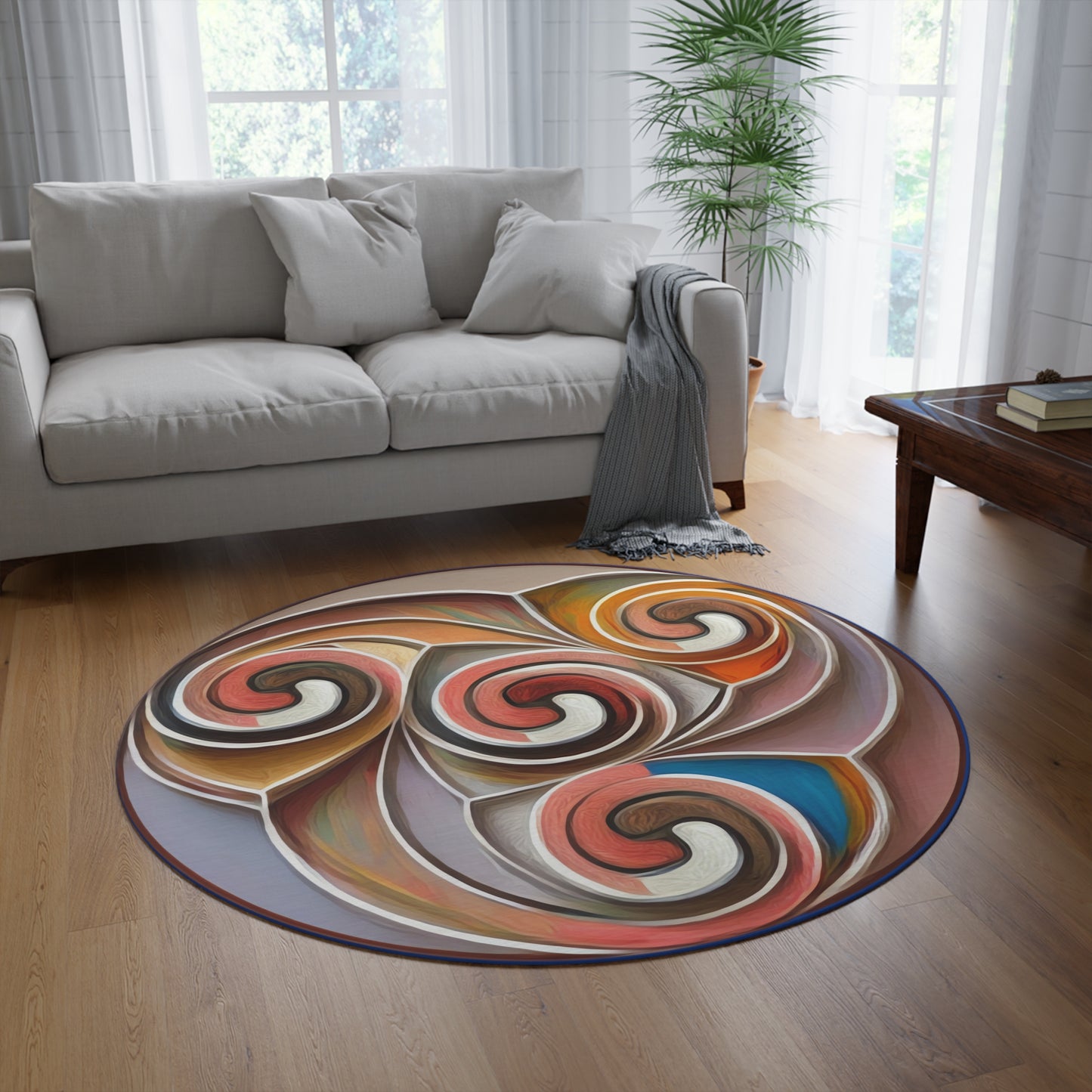 Celtic Spiral Round Rug Three