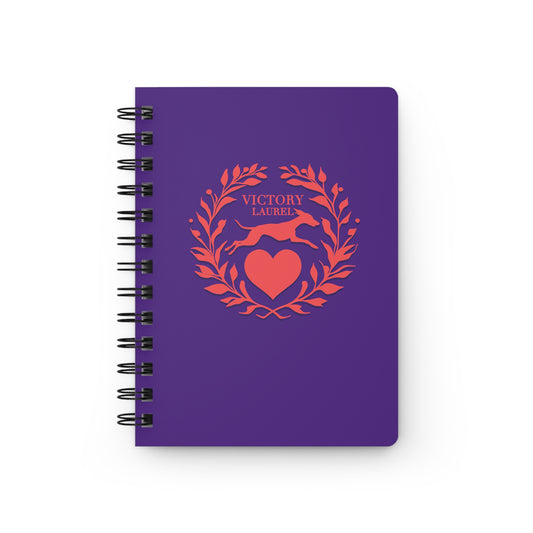 Victory Over Love Spiral Bound Journal Purple & Salmon