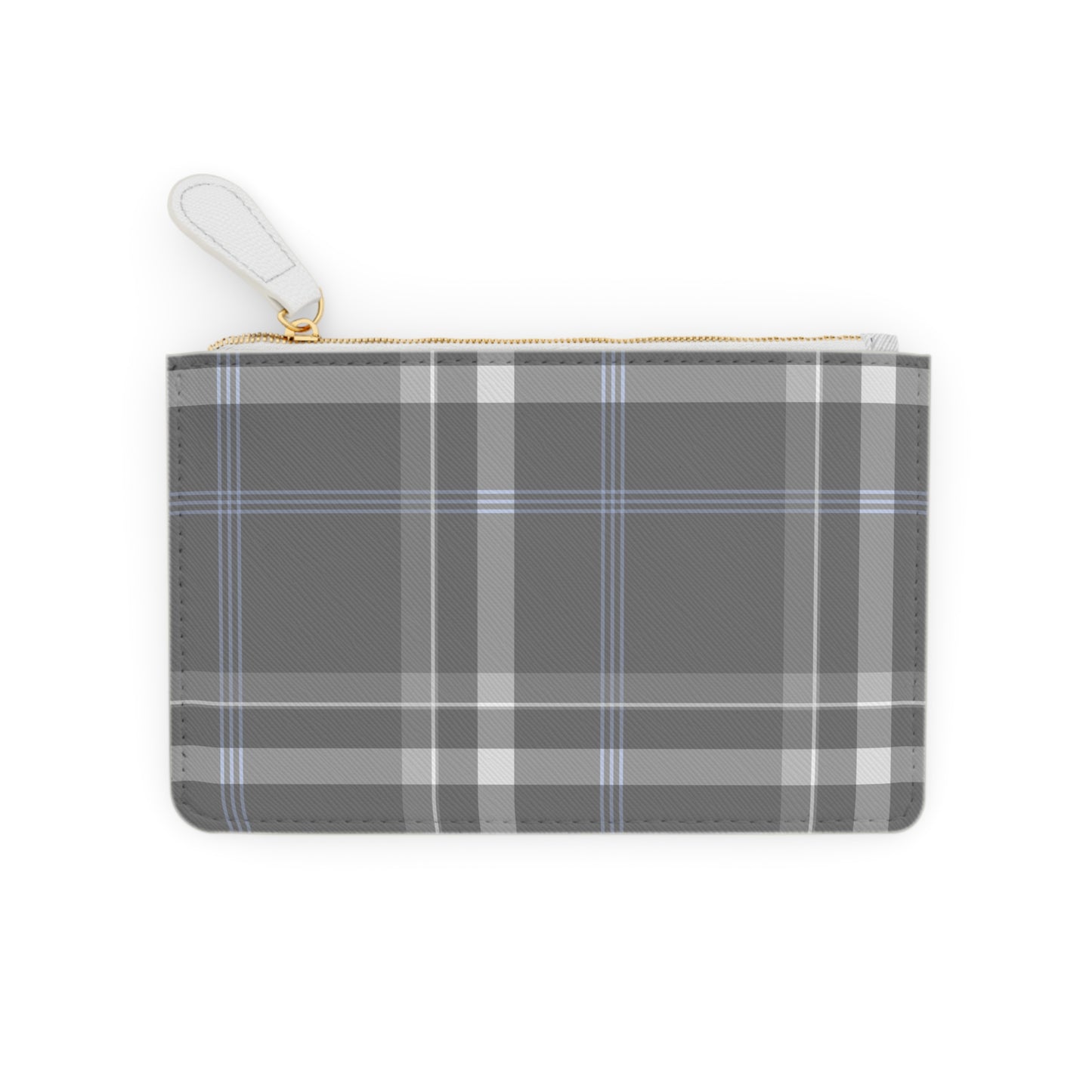 Mini Clutch Bag Grey Plaid One