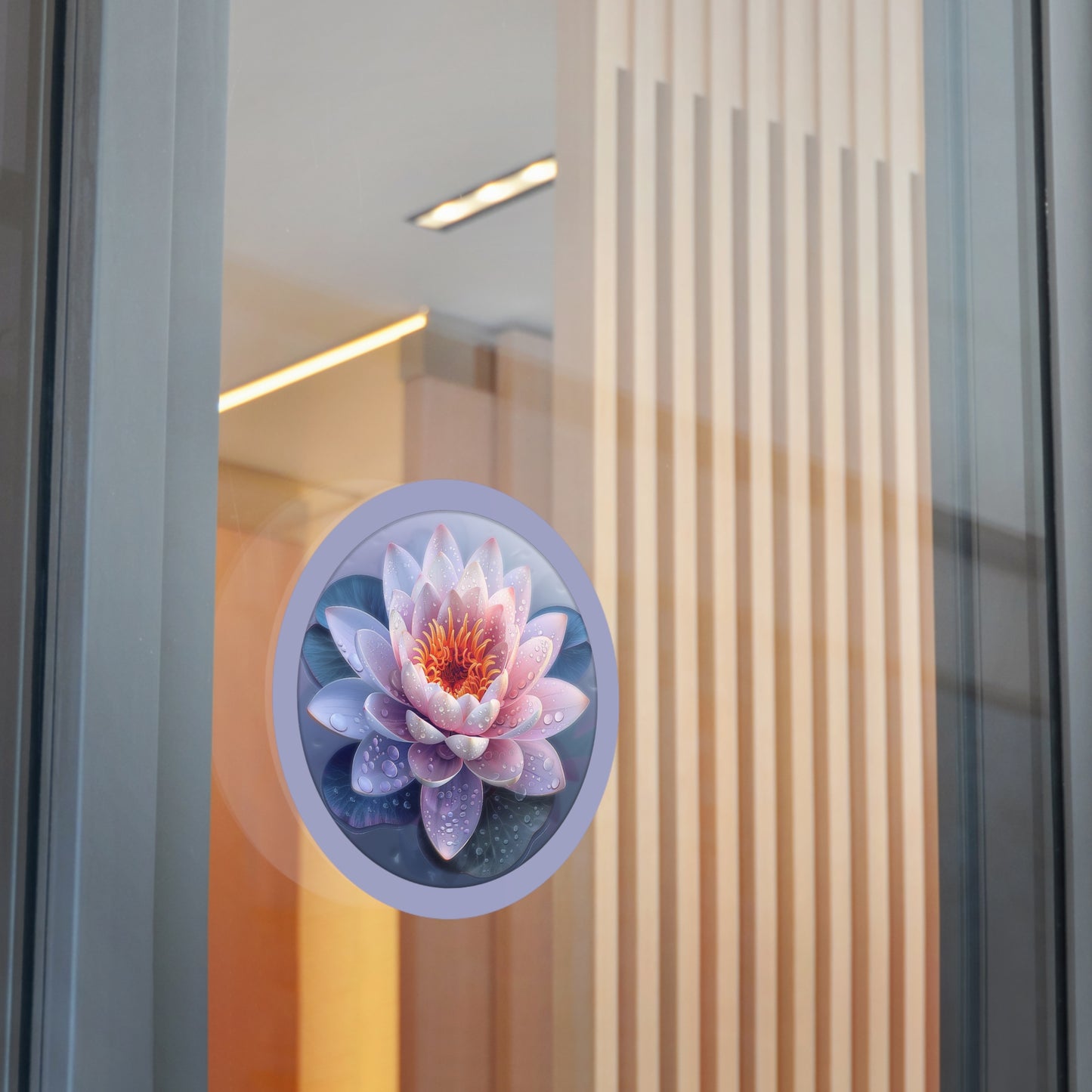 Lotus Round Vinyl Stickers