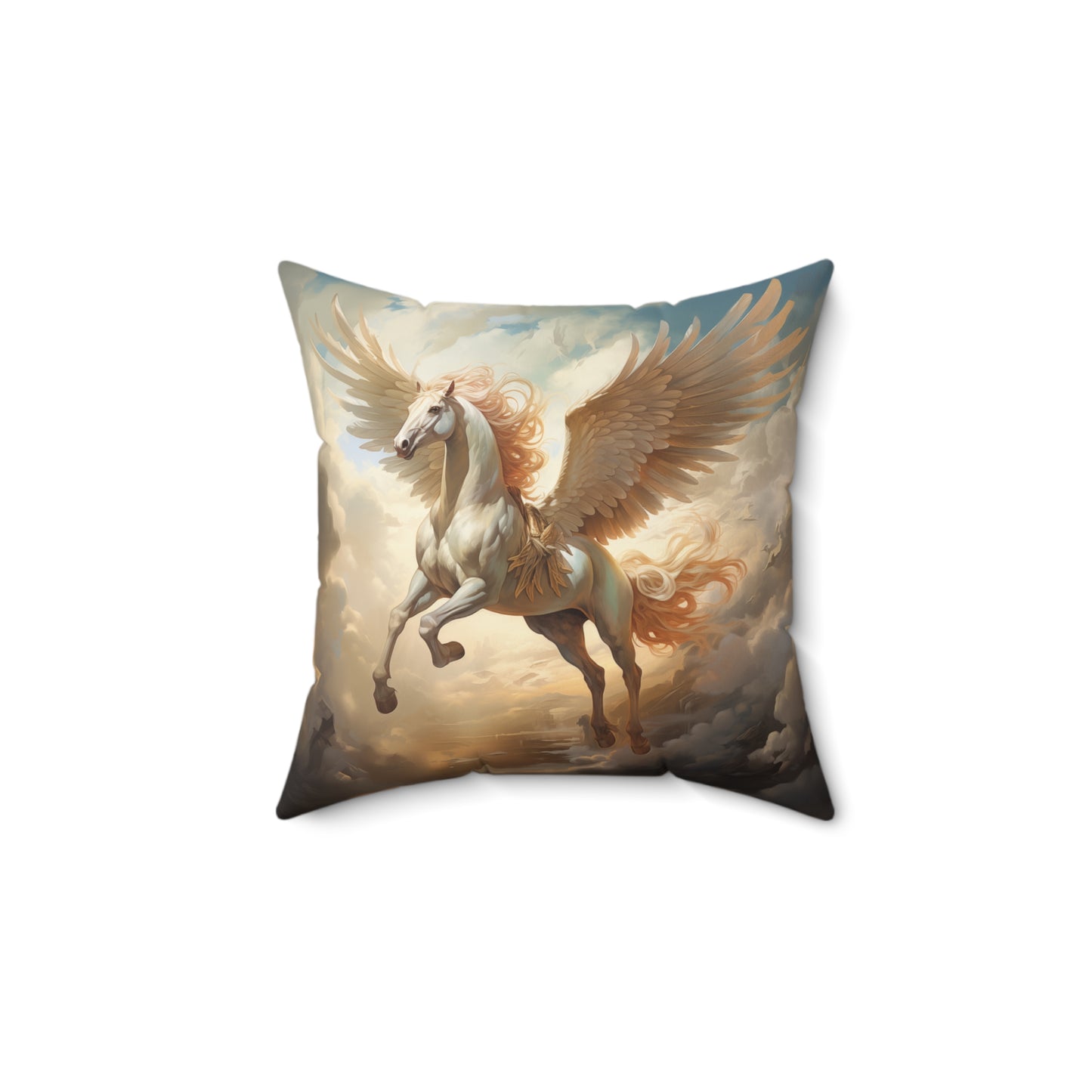 Faux Suede Square Pillow Pegasus