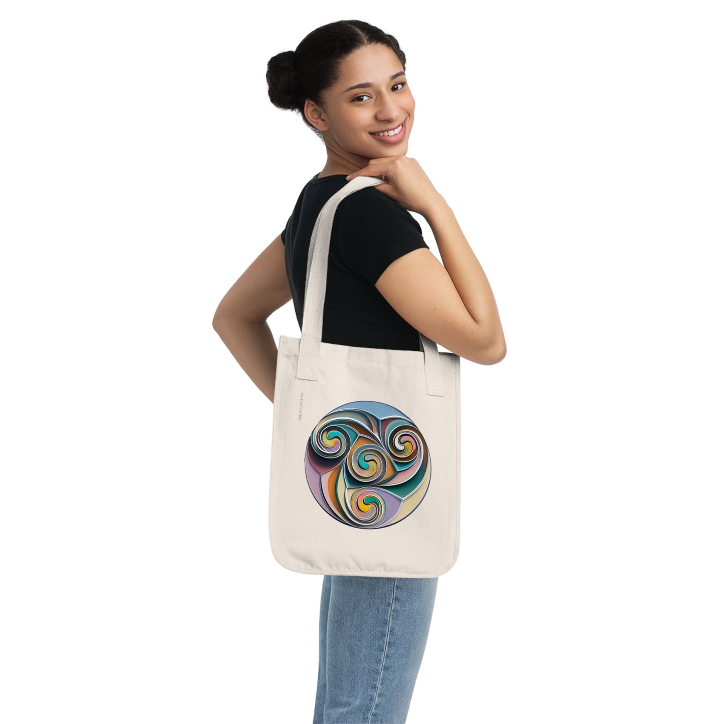 Organic Canvas Tote Bag-Celtic Spiral2