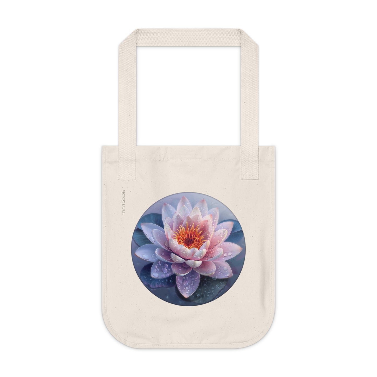 Organic Canvas Tote Bag-Lotus1