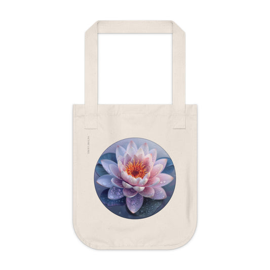 Organic Canvas Tote Bag-Lotus1