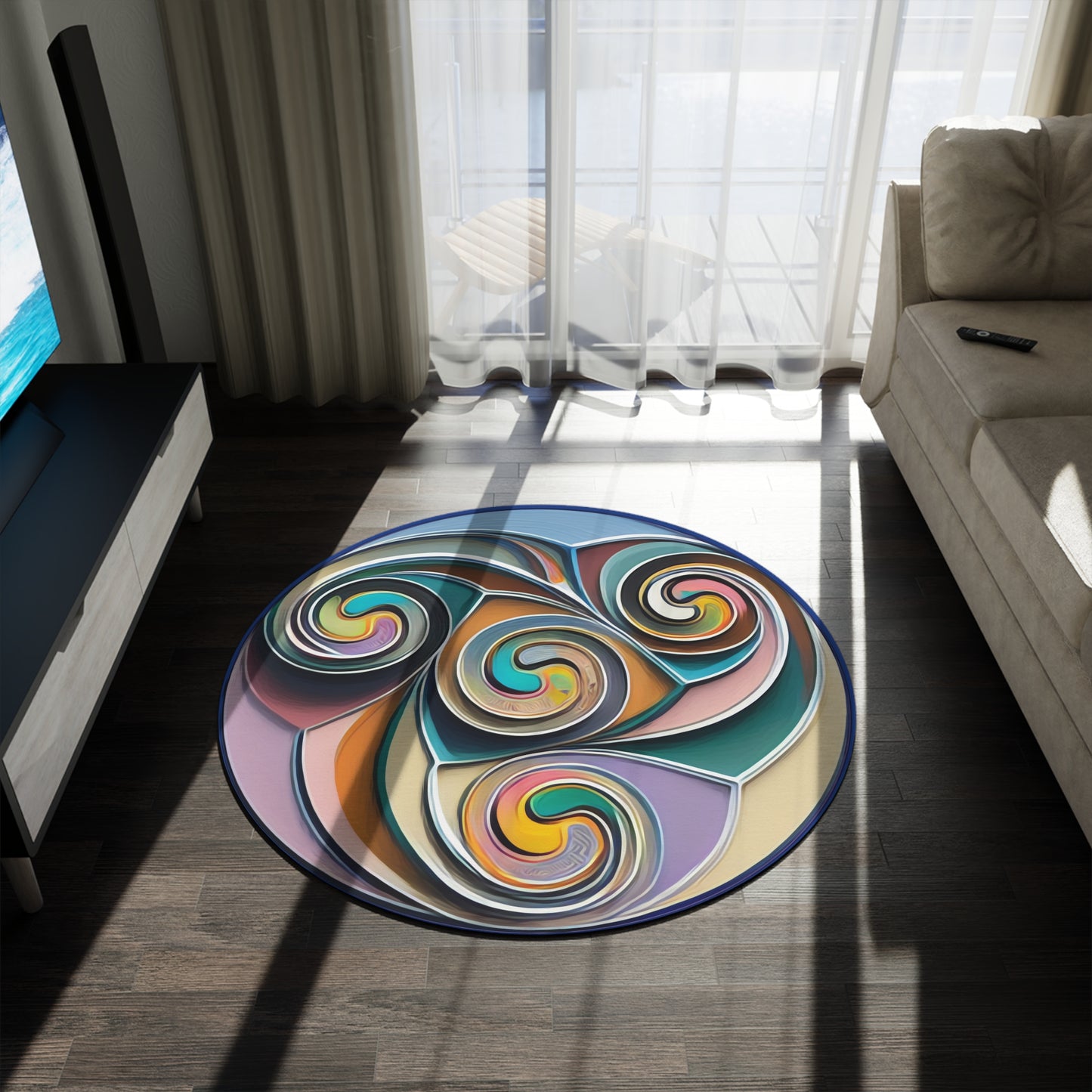 Celtic Spiral Round Rug Two