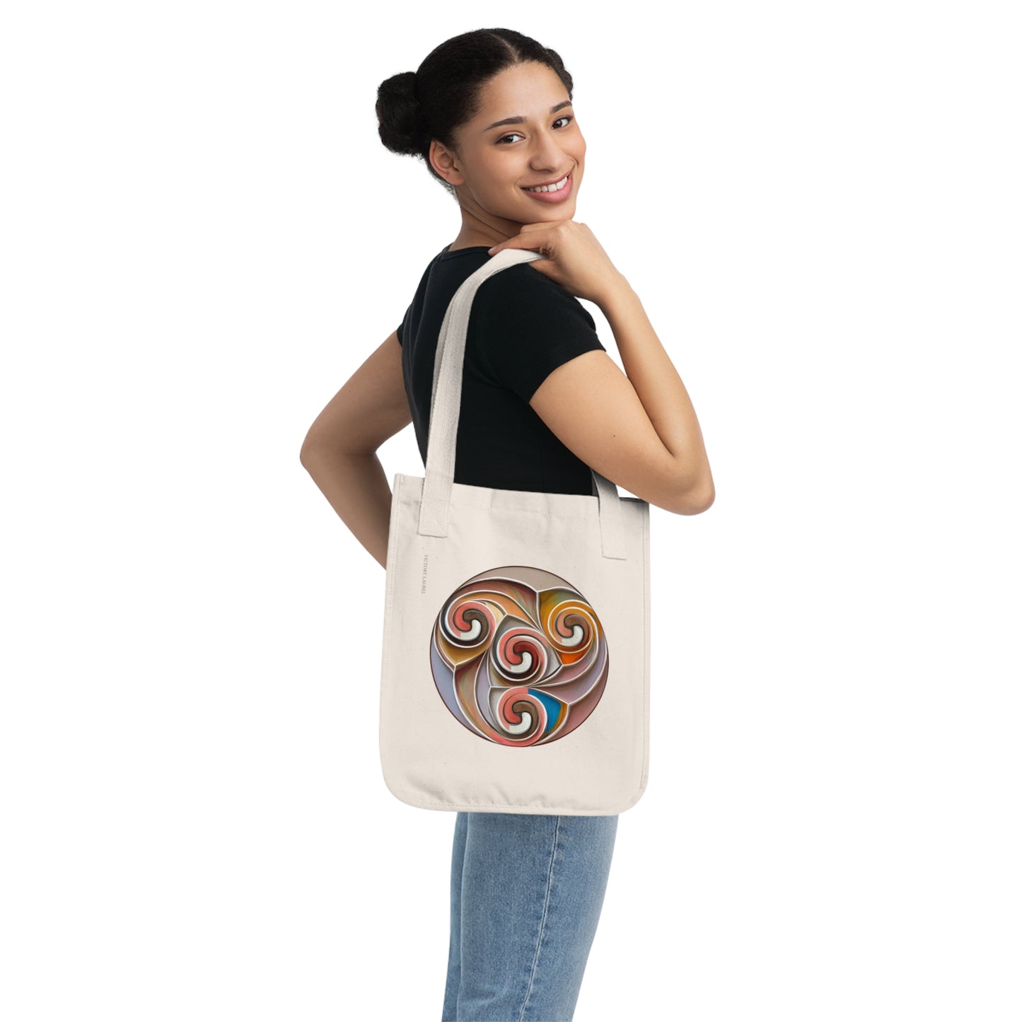 Organic Canvas Tote Bag-Celtic Spiral3