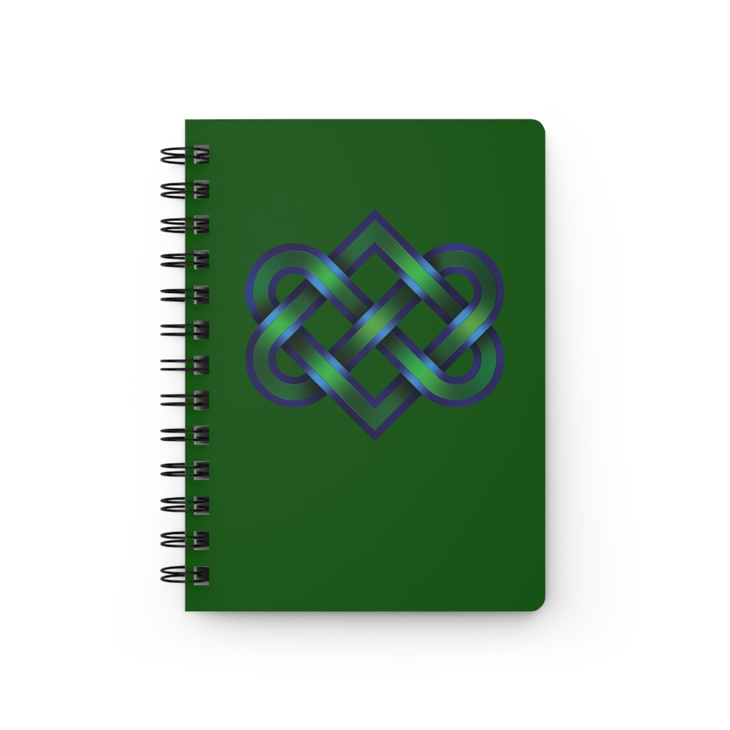 Celtic Heart Blue and Green Spiral Bound Journal
