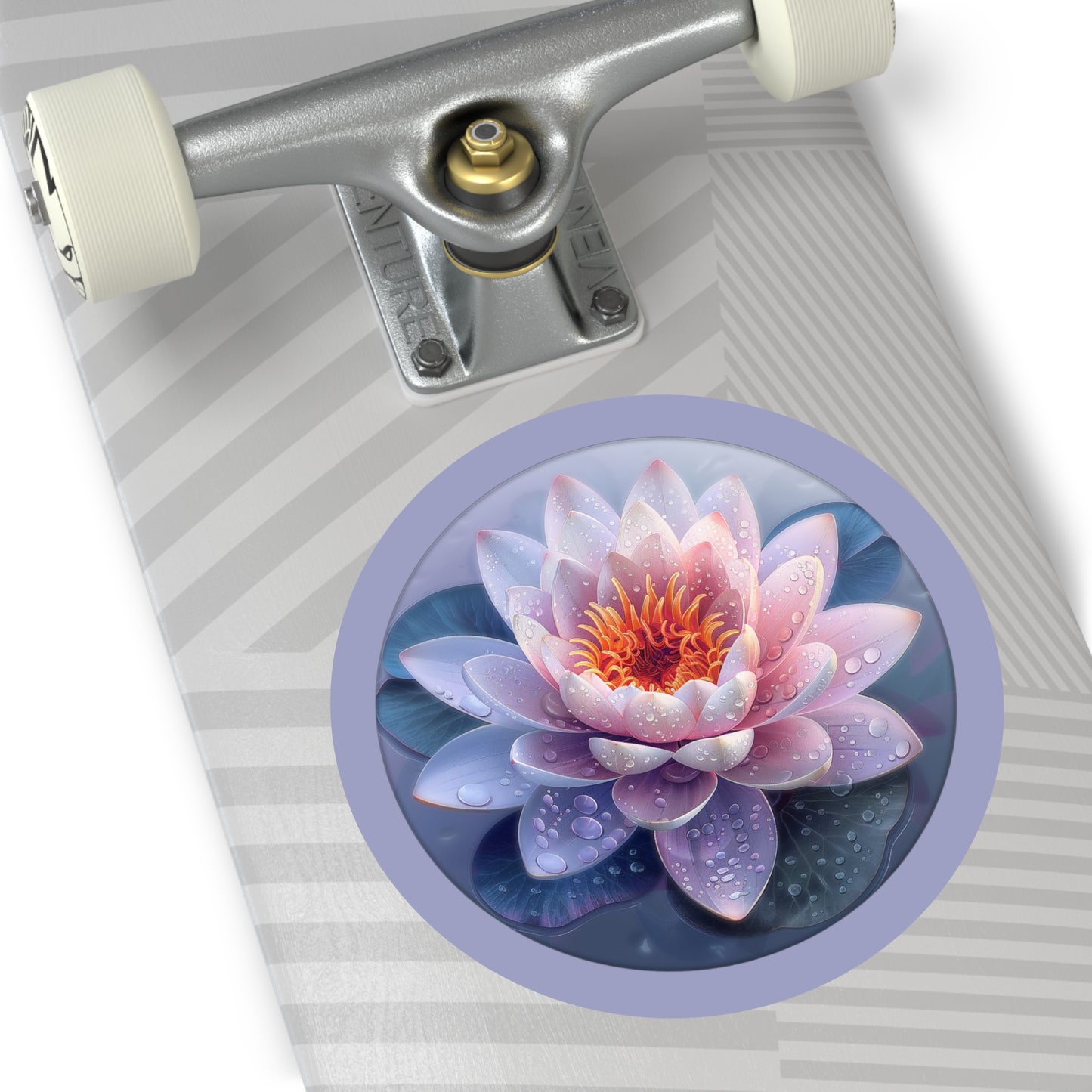 Lotus Round Vinyl Stickers