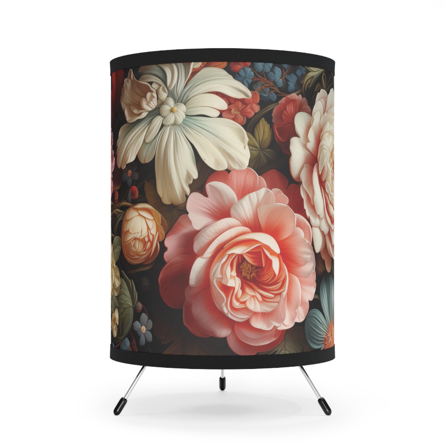Floral 1 Tripod Lamp with High-Res Printed Shade, US\CA plug
