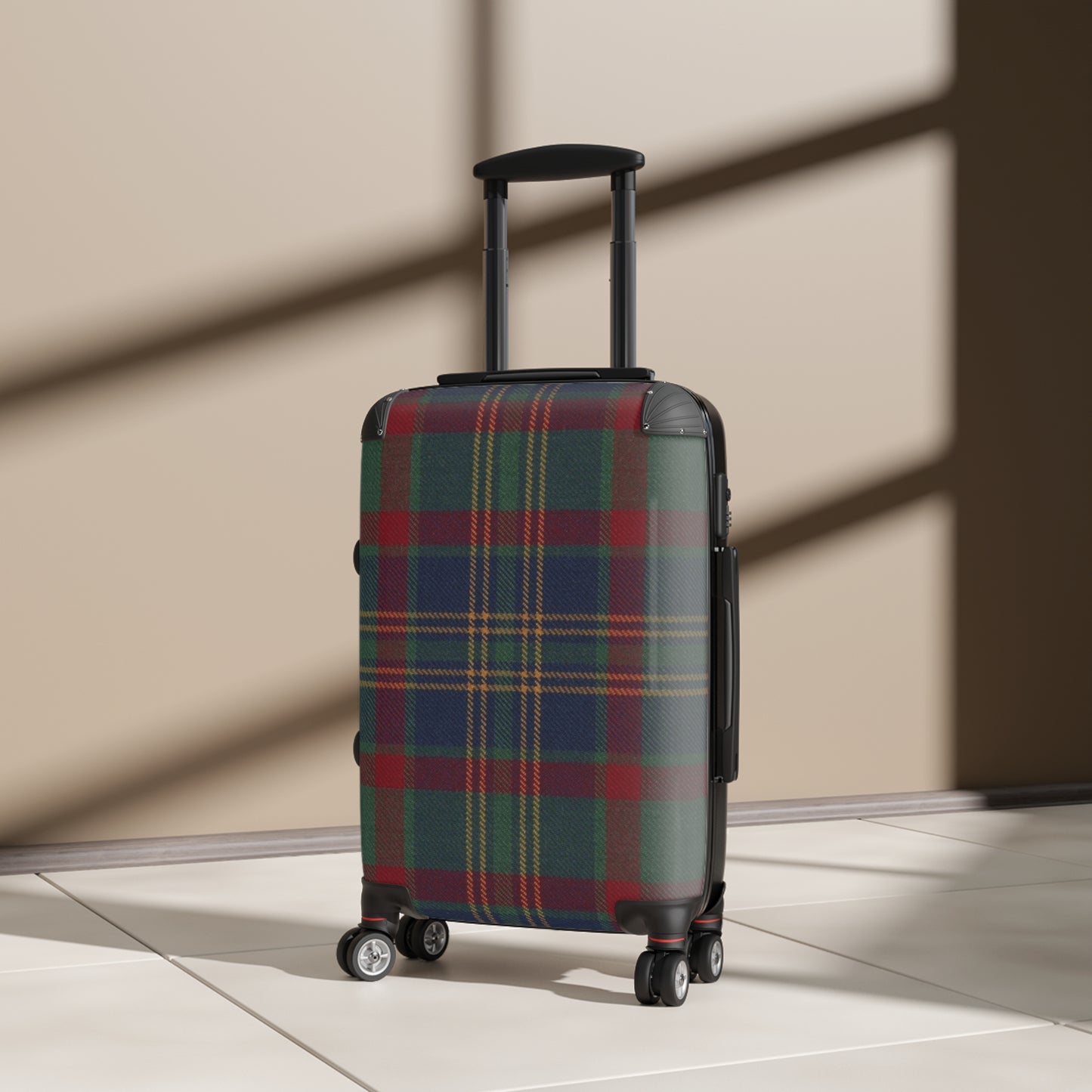 Suitcase Cork Plaid