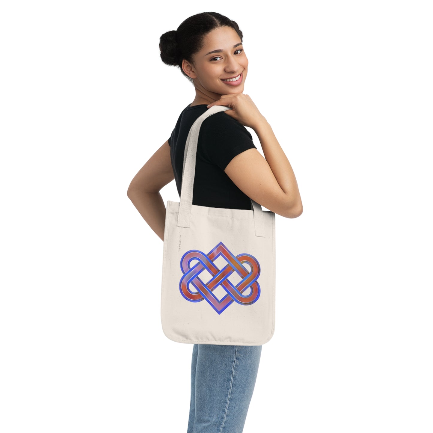 Organic Canvas Tote Bag-Celtic Heart