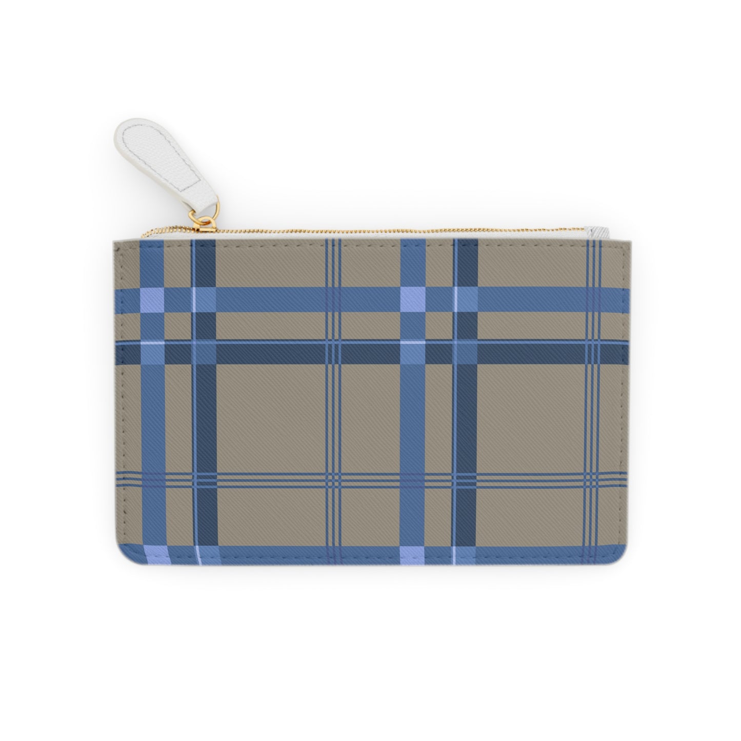 Mini Clutch Bag Swallow, Blue and Tan Plaid