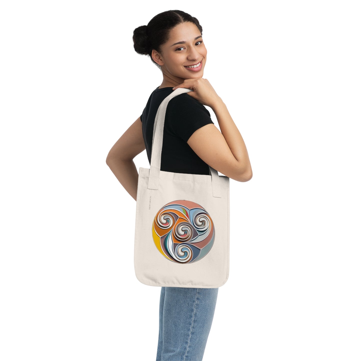 Organic Canvas Tote Bag-Celtic Spiral1