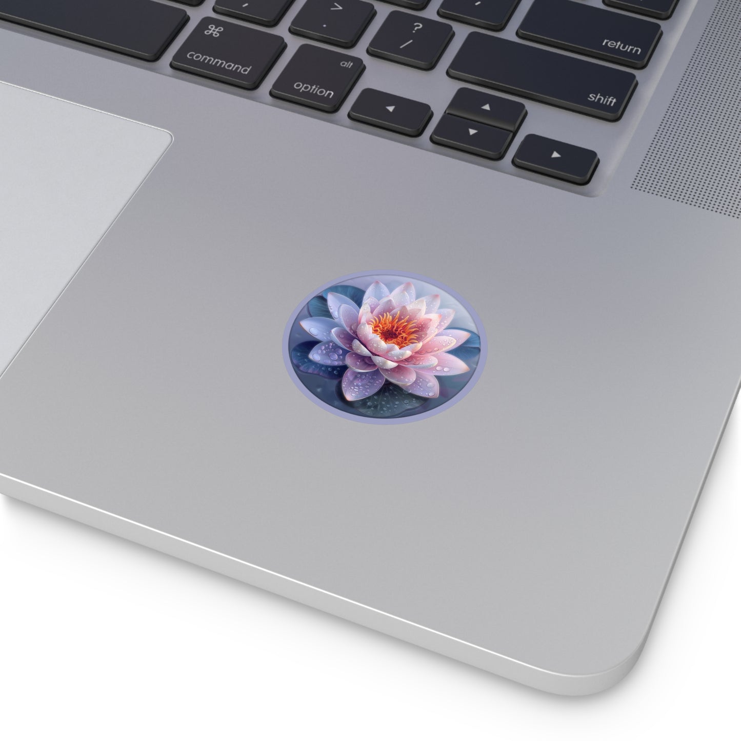 Lotus Round Vinyl Stickers