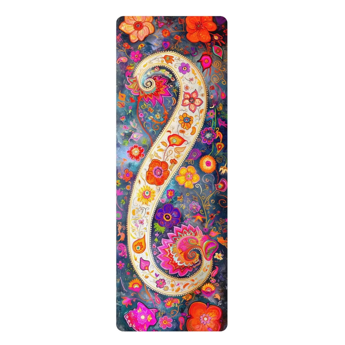 Rubber Yoga Mat - Floral2