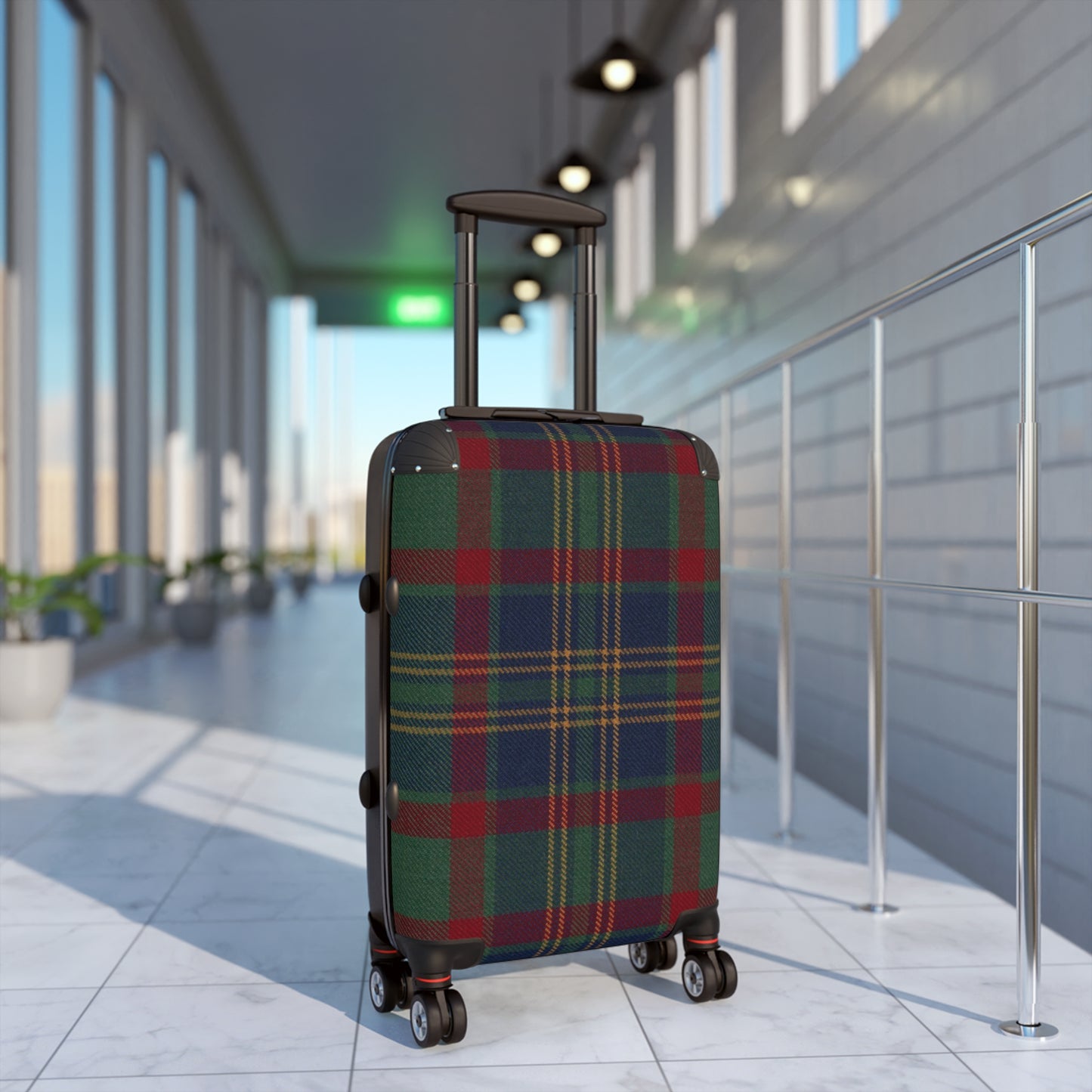 Suitcase Cork Plaid