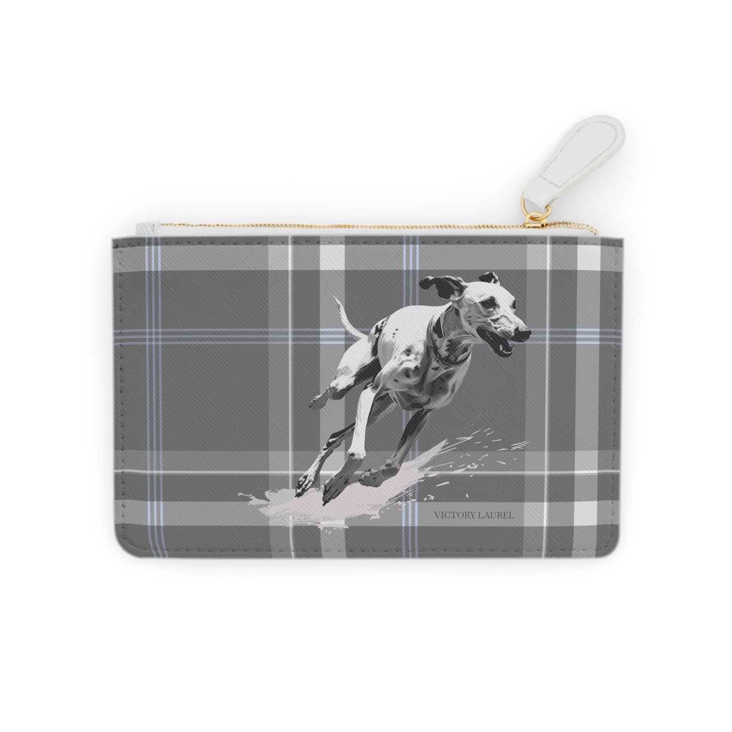 Mini Clutch Bag Grey Plaid One