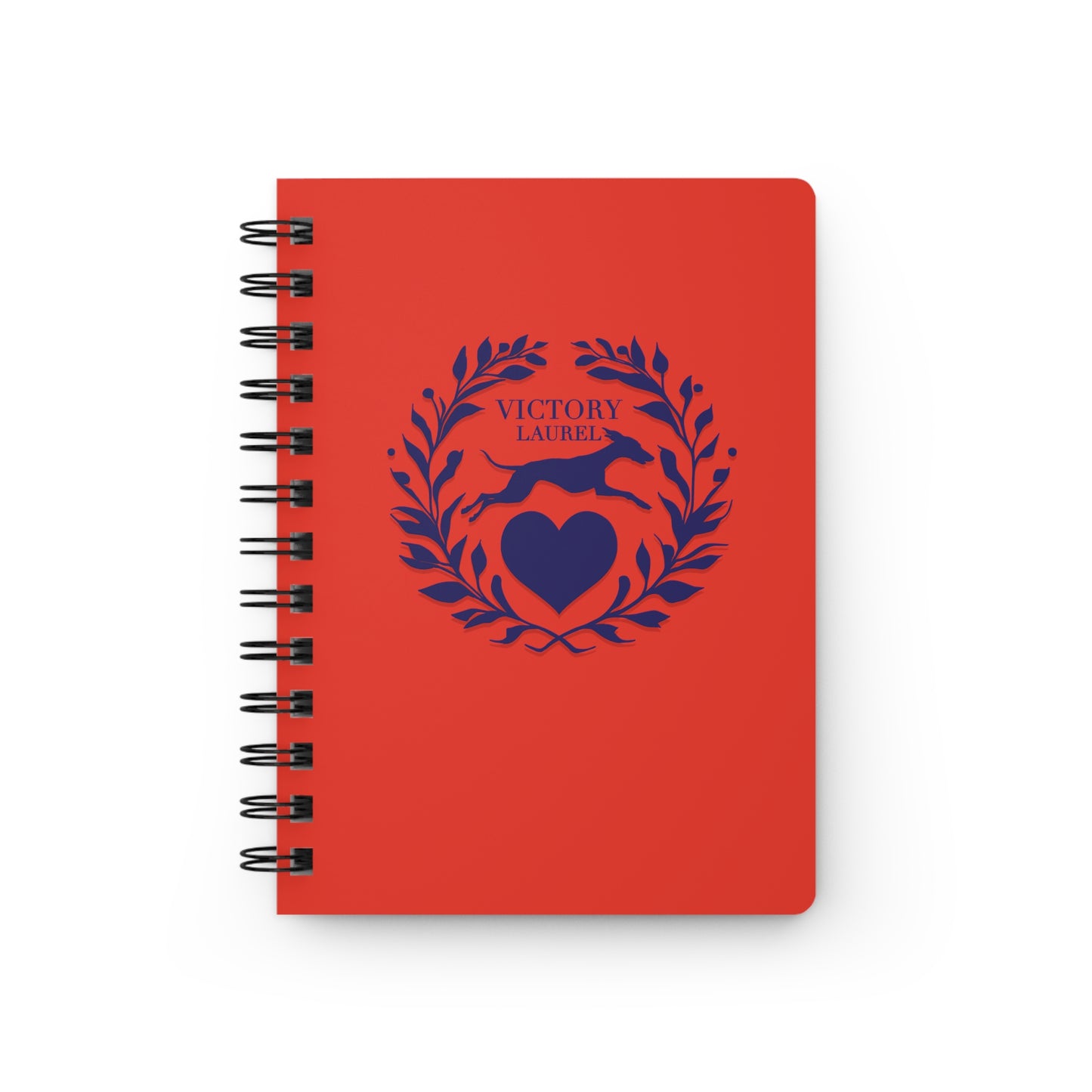 Victory Over Love Spiral Bound Journal Orange & Blue