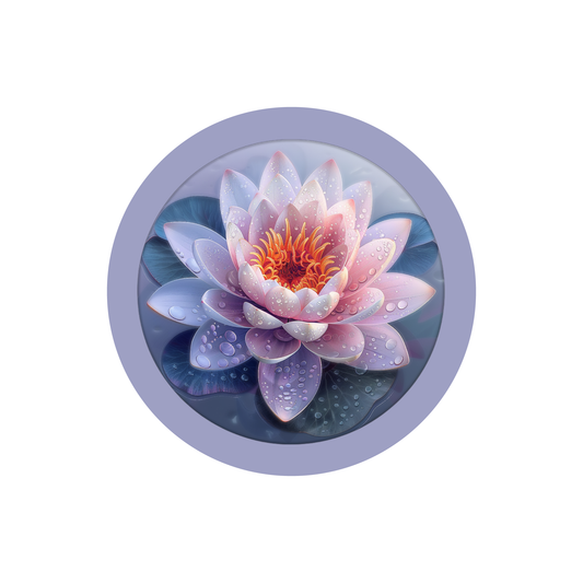 Lotus Round Vinyl Stickers